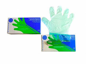 Перчатка ветеринарная п/э ПВ 90/20, цвет-зеленый, упак. 100 шт в пакете, ВИК-Гамета ЭКО