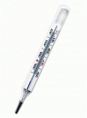 Термометр ртутный медицинский, стеклянный ТМР