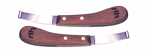 Нож копытный правосторонний, с деревянной ручкой, дл. лезвия 65 мм, Хауптнер, арт. 40602000																														